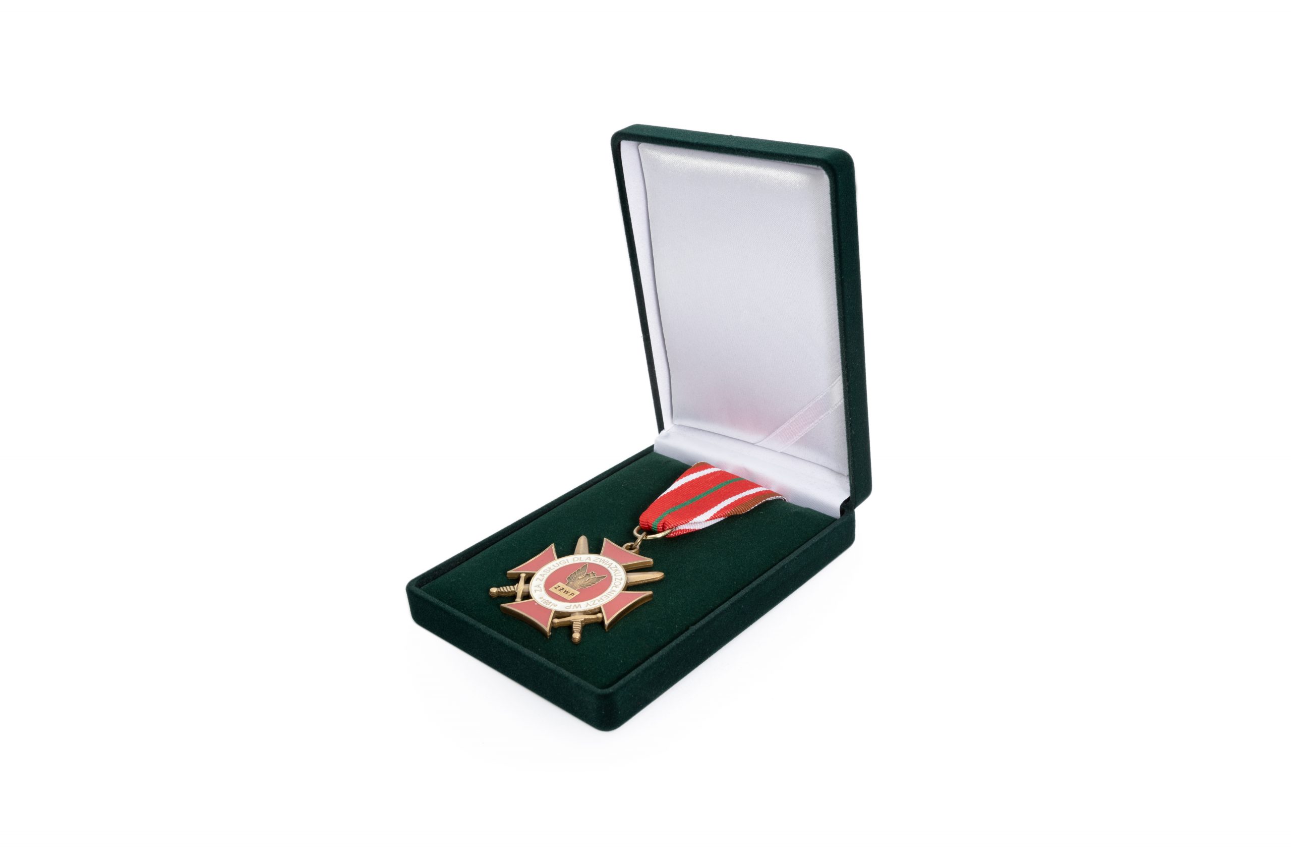 Etui Flokowane na Duży Medal ze Wstążką
