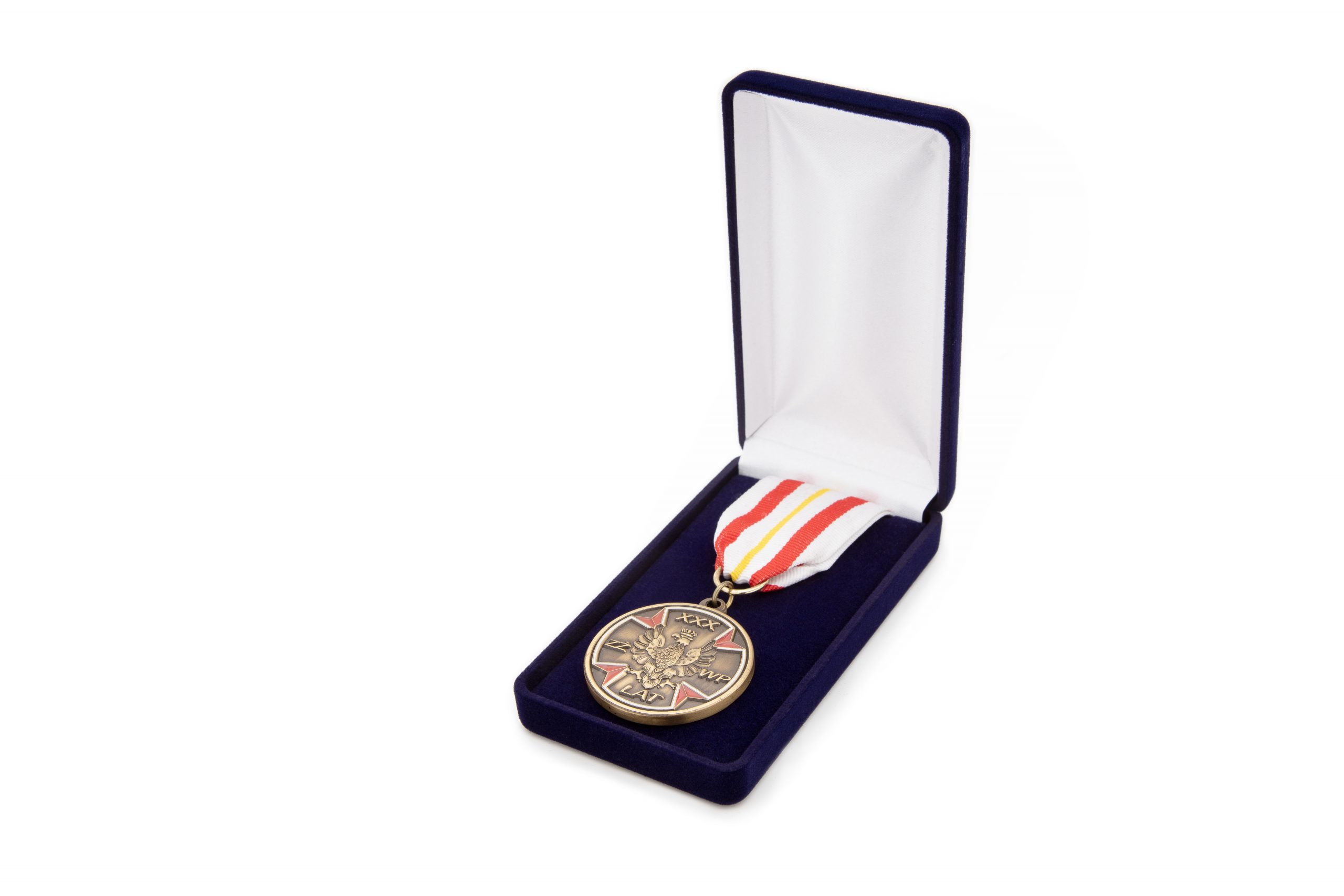 Etui flokowane na medal ze wstążką
